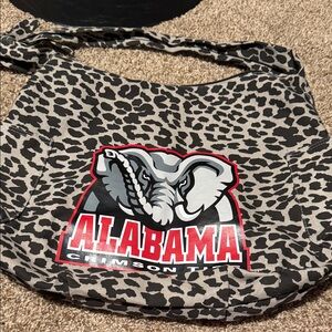 Alabama Crimson Tide black & gray animal print large toe bag - EUC!